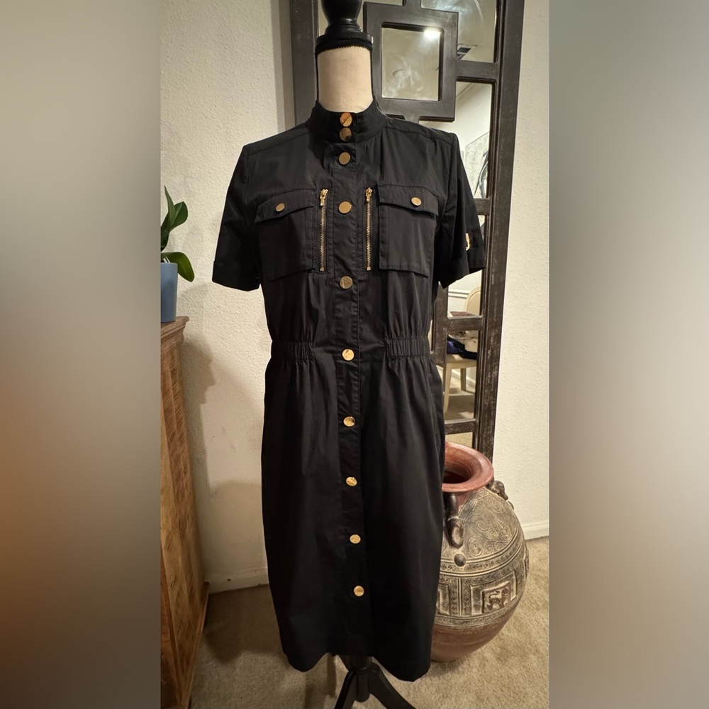 TORY BURCH Utility Dress - Black (Sz 12)